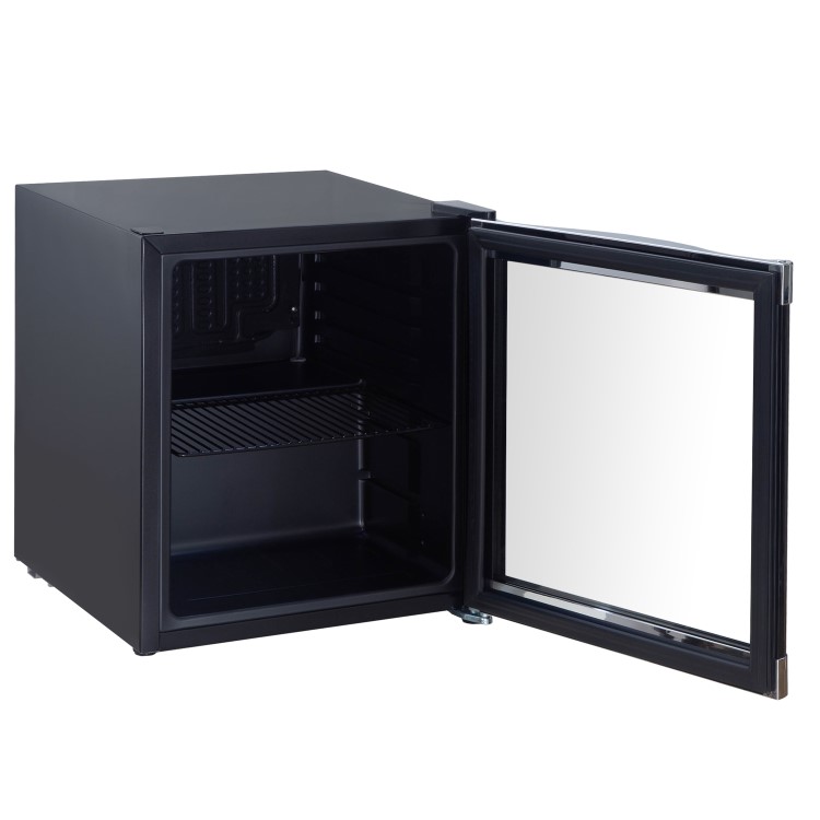 electriQ 48 Litre Drinks Fridge - Black with Chrome Strips