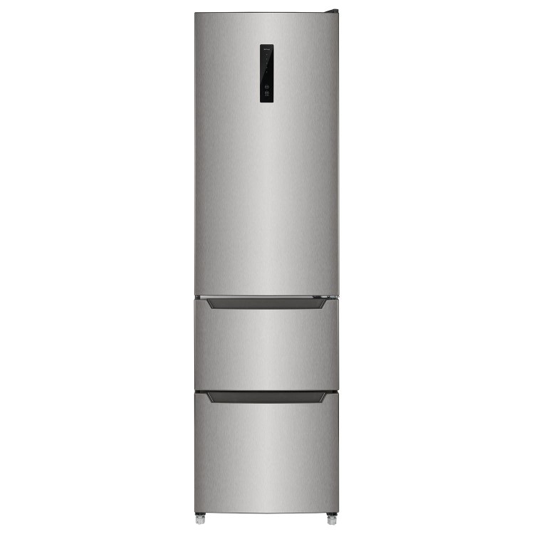 Refurbished electriQ eiQ54MDFFINOX Freestanding 282 Litre 50/50 Frost Free Fridge Freezer Stainless Steel