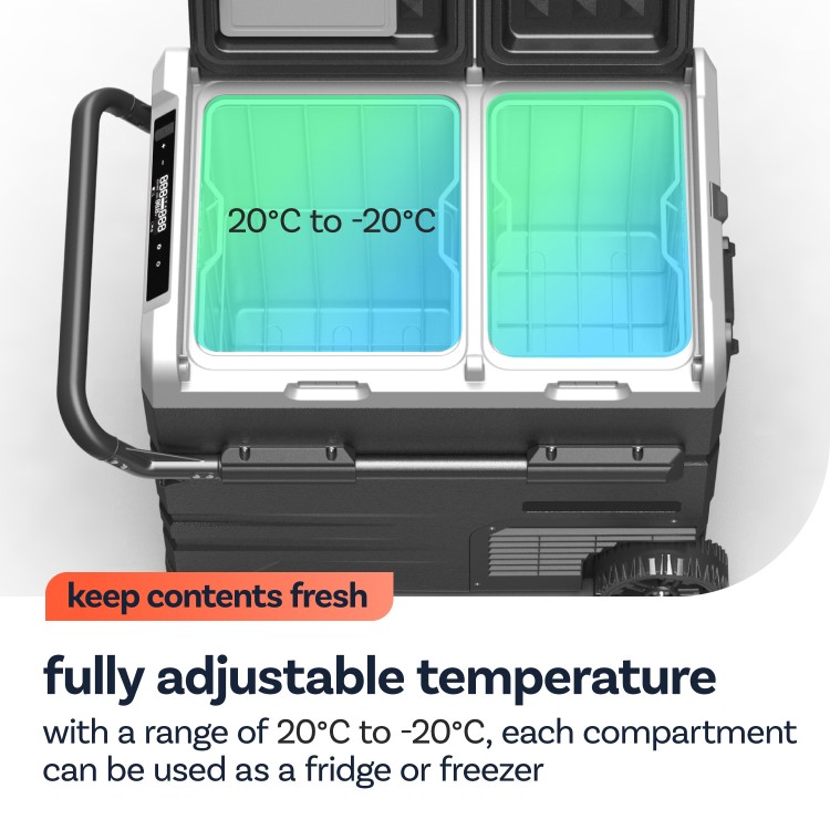 electriQ 55 Litre Portable Compressor Car Fridge Freezer