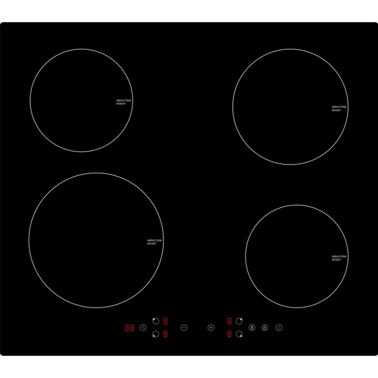 Refurbished electriQ eiQ60INDTP 60cm 4 Zone Touch Control Induction Hob