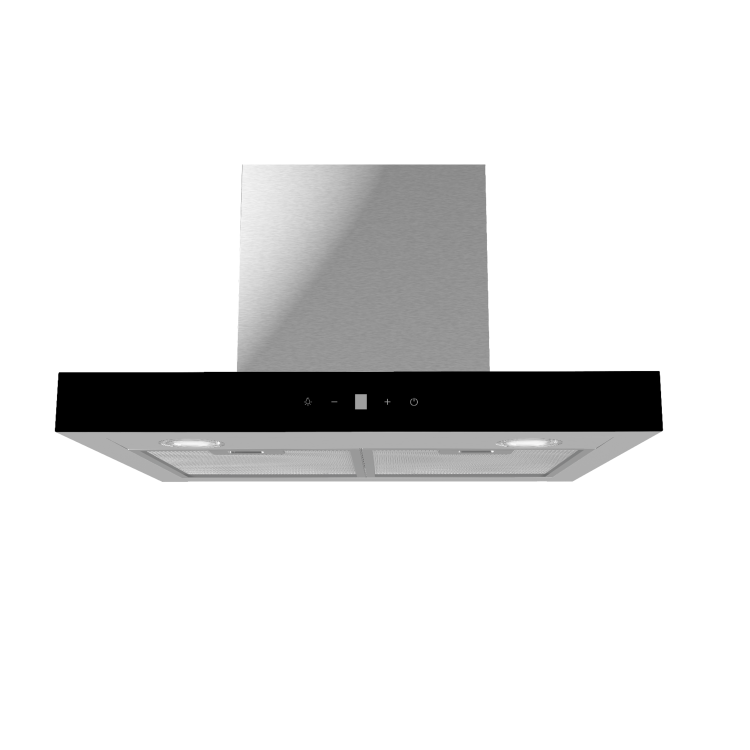 Refurbished electriQ eiQ60TOUCHSLIMHEA 60cm Slimline Touch Control Cooker Hood Stainless Steel