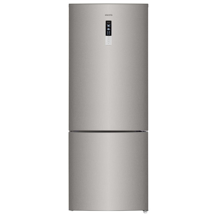 electriQ 442 Litre 60/40 Freestanding Fridge Freezer - Stainless Steel