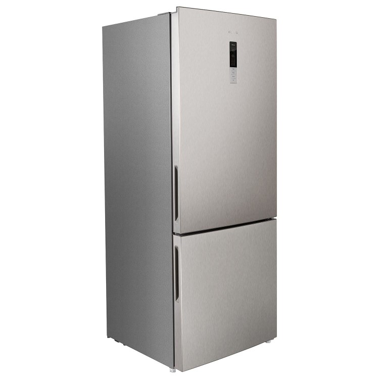 electriQ 442 Litre 60/40 Freestanding Fridge Freezer - Stainless Steel