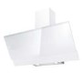 electriQ 80cm Angled Cooker Hood - White Glass 