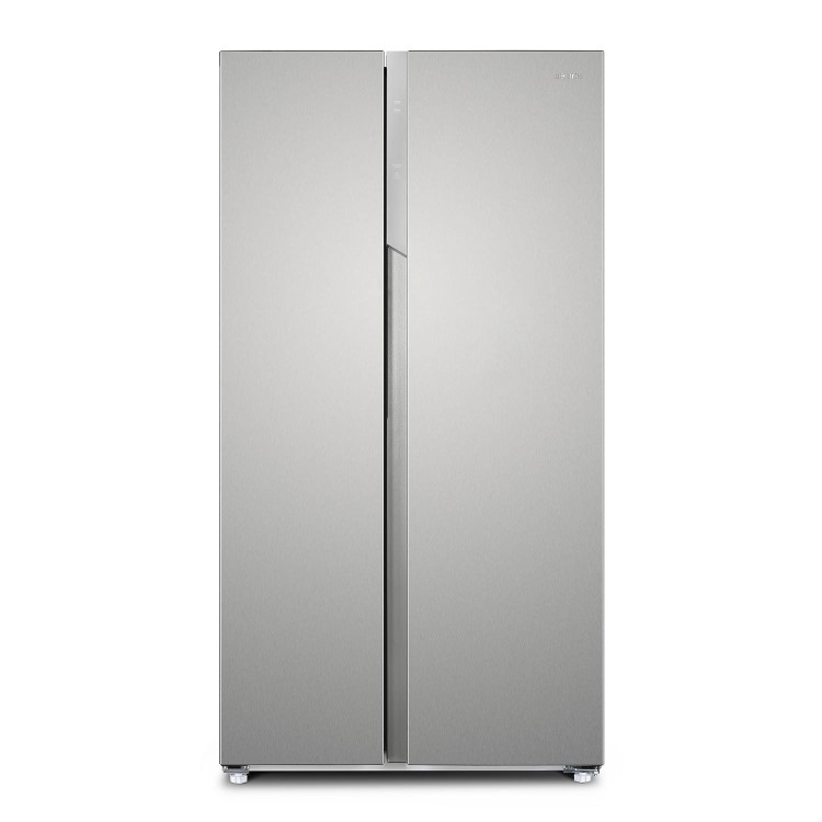 electriQ 525 Litre Side-by-Side American Fridge Freezer - Stainless steel