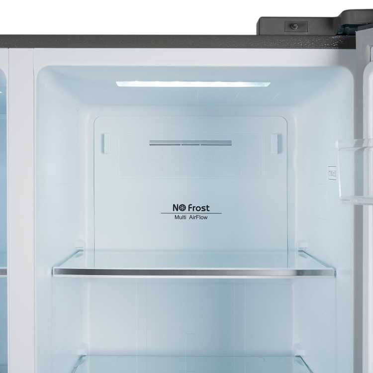 electriQ 525 Litre Side-by-Side American Fridge Freezer - Stainless steel