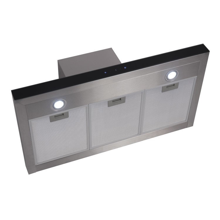 Refurbished electriQ eiQ90TOUCHSLIMHEA 90cm Slimline Touch Control Cooker Hood Stainless Steel