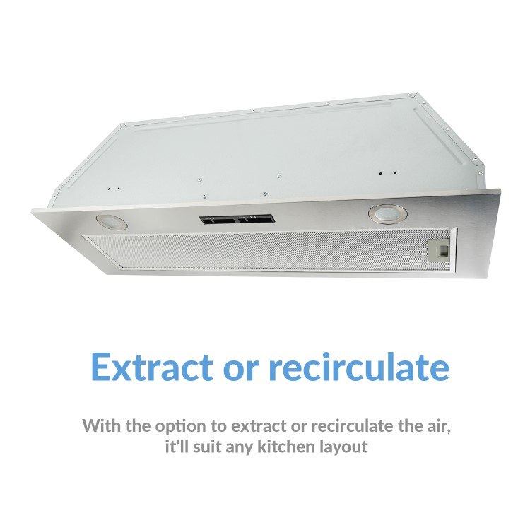 electriQ 90cm Canopy Cooker Hood - Stainless Steel