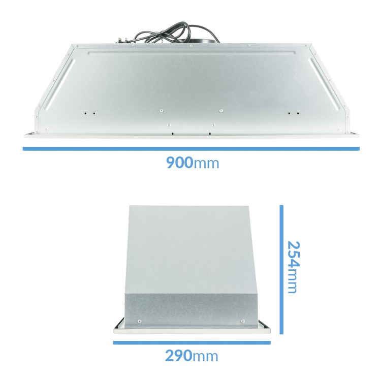 electriQ 90cm Canopy Cooker Hood - Stainless Steel