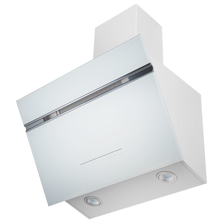 electriQ 60cm Super Silent Angled Cooker Hood - White