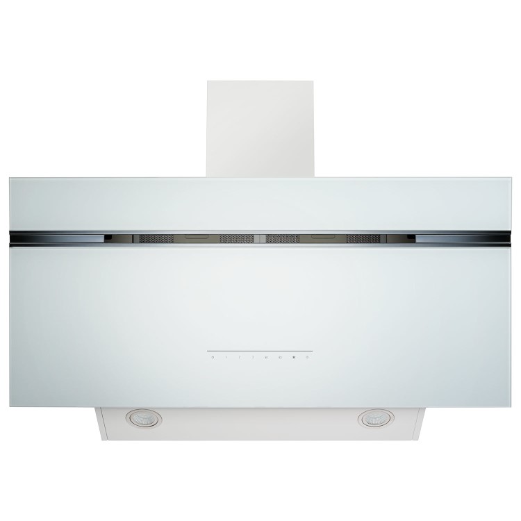 electriQ 90cm Super Silent Angled Cooker Hood - White