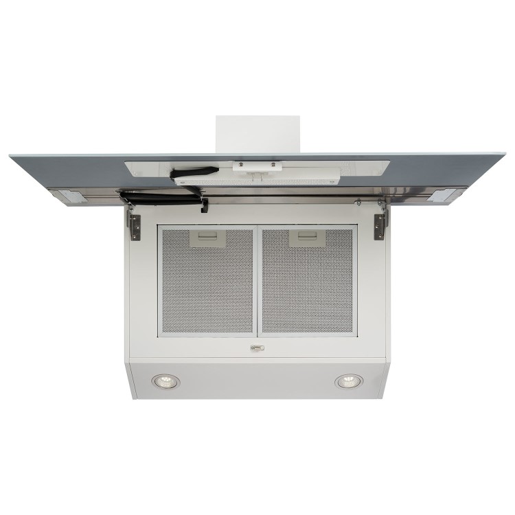 electriQ 90cm Super Silent Angled Cooker Hood - White