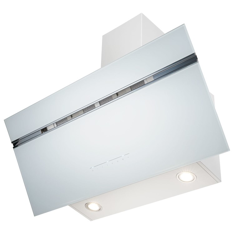 electriQ 90cm Super Silent Angled Cooker Hood - White