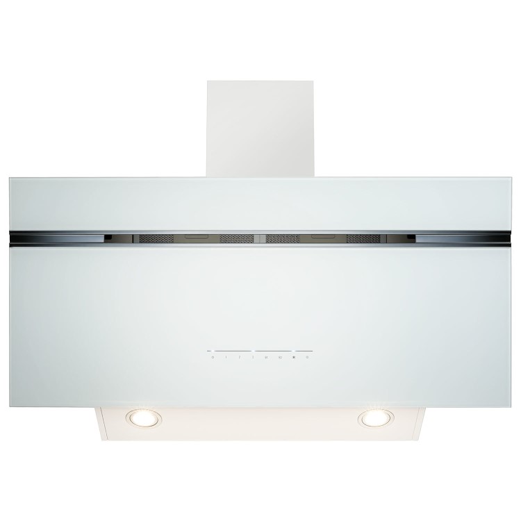 electriQ 90cm Super Silent Angled Cooker Hood - White