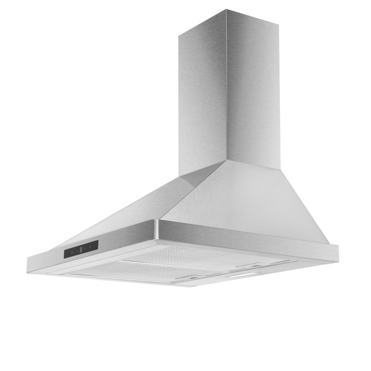 Refurbished electriQ eiQCHIM60SCTOUCH 60cm Traditional Chimney Cooker Hood with High Extraction Rate Stainless Steel 