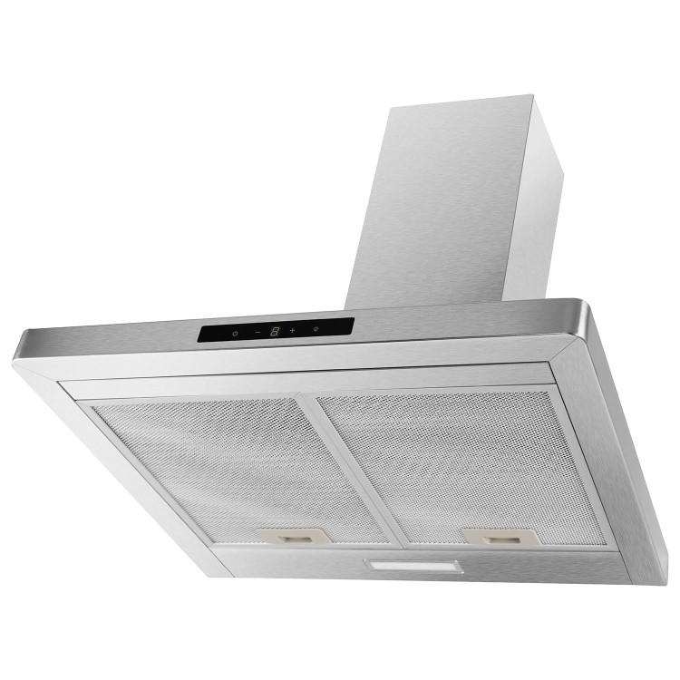 Refurbished electriQ eiQCHIM60SCTOUCH 60cm Traditional Chimney Cooker Hood with High Extraction Rate Stainless Steel 