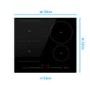 electriQ 60cm 4 Zone Induction Hob with Flex Zone