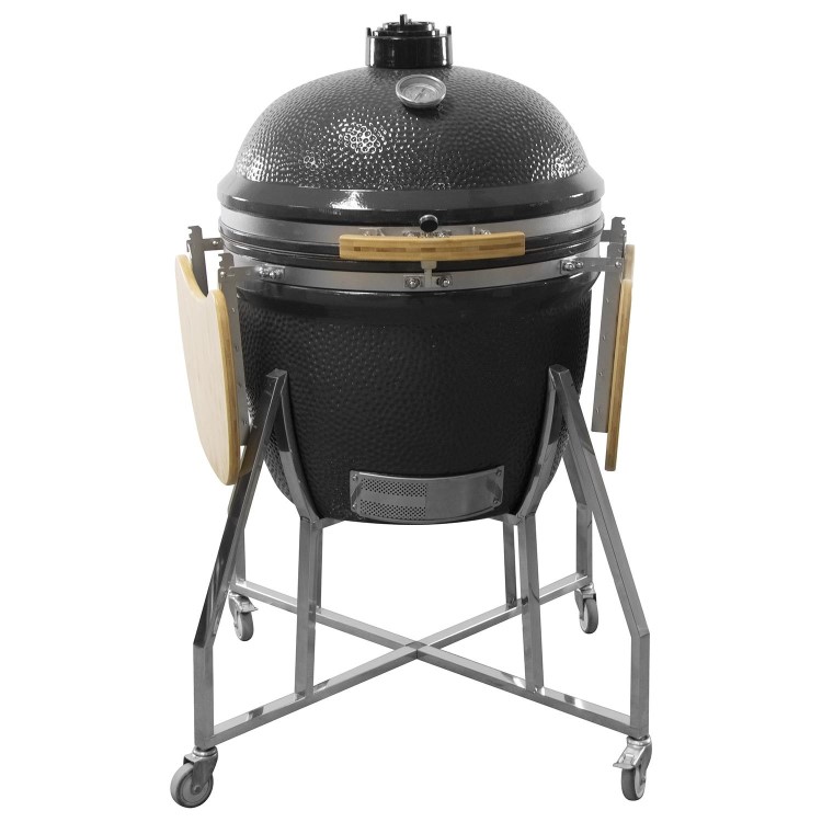 Boss Grill King Egg - 27 Inch Ceramic Kamado Style Charcoal Smoker BBQ Grill