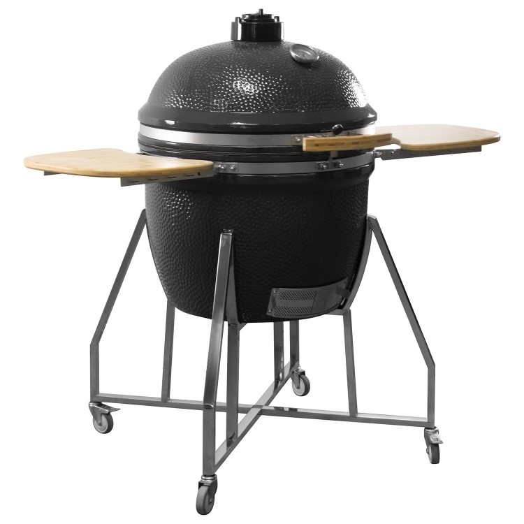 Boss Grill King Egg - 27 Inch Ceramic Kamado Style Charcoal Smoker BBQ Grill