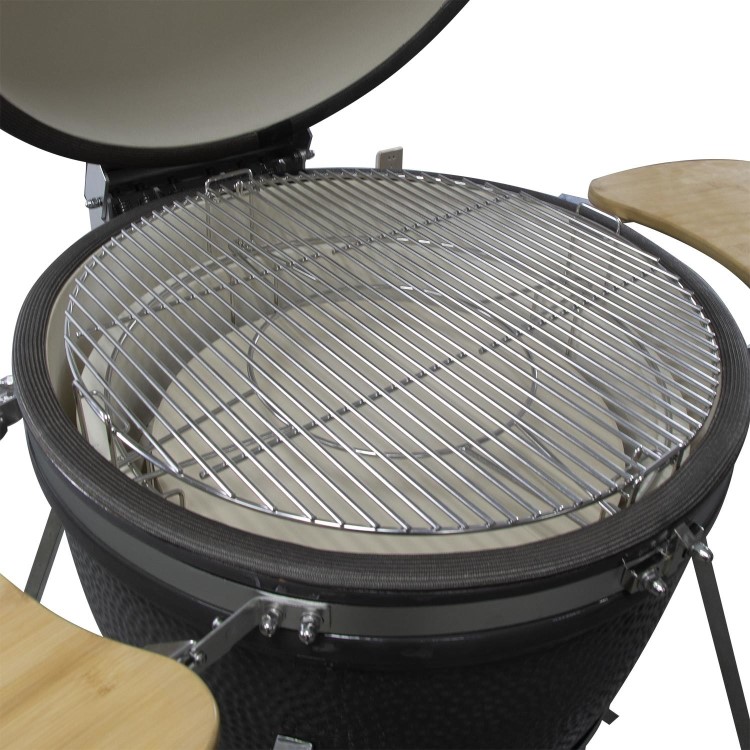 Boss Grill King Egg - 27 Inch Ceramic Kamado Style Charcoal Smoker BBQ Grill