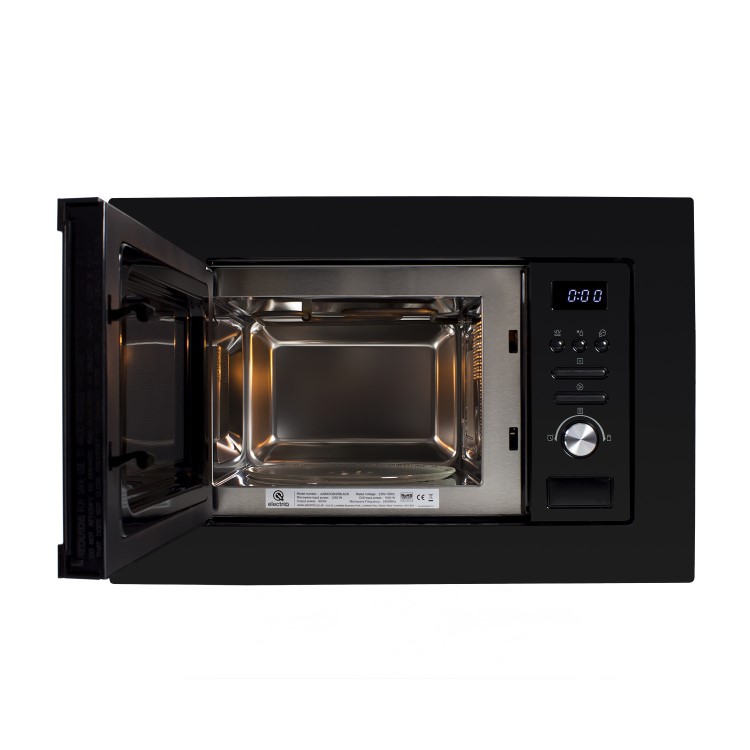 Refurbished electriQ eiQMOGBI20BLACK Built In 20L with Grill 800W Microwave in Black