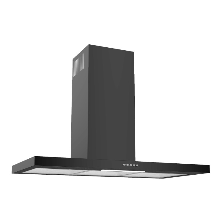 electriQ 90cm Slimline Chimney Range Hood - Black