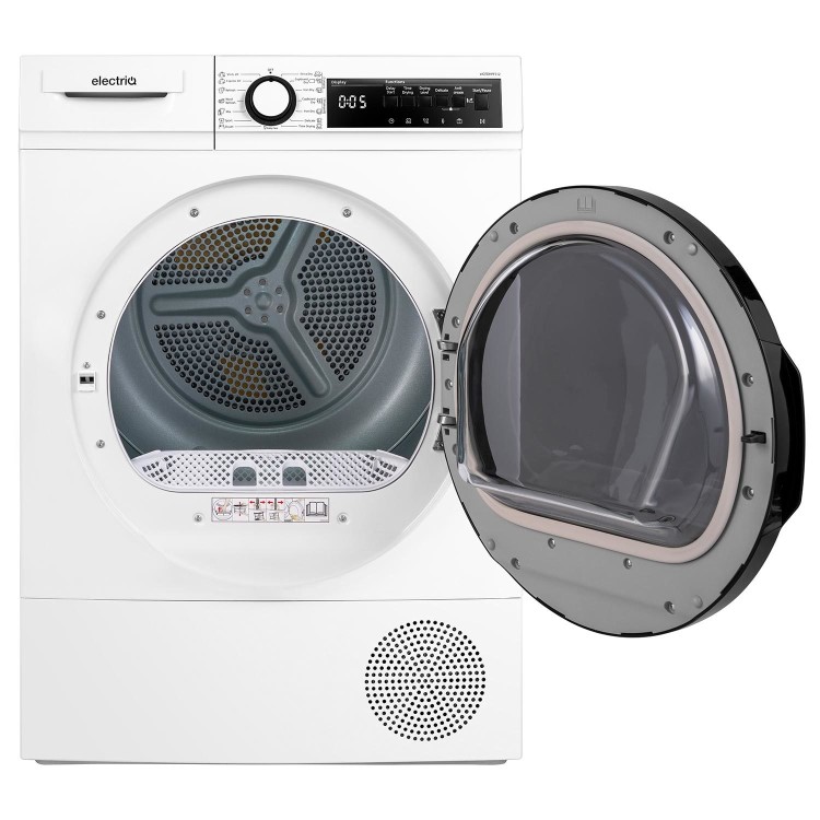 electriQ 12kg Heat Pump Tumble Dryer - White