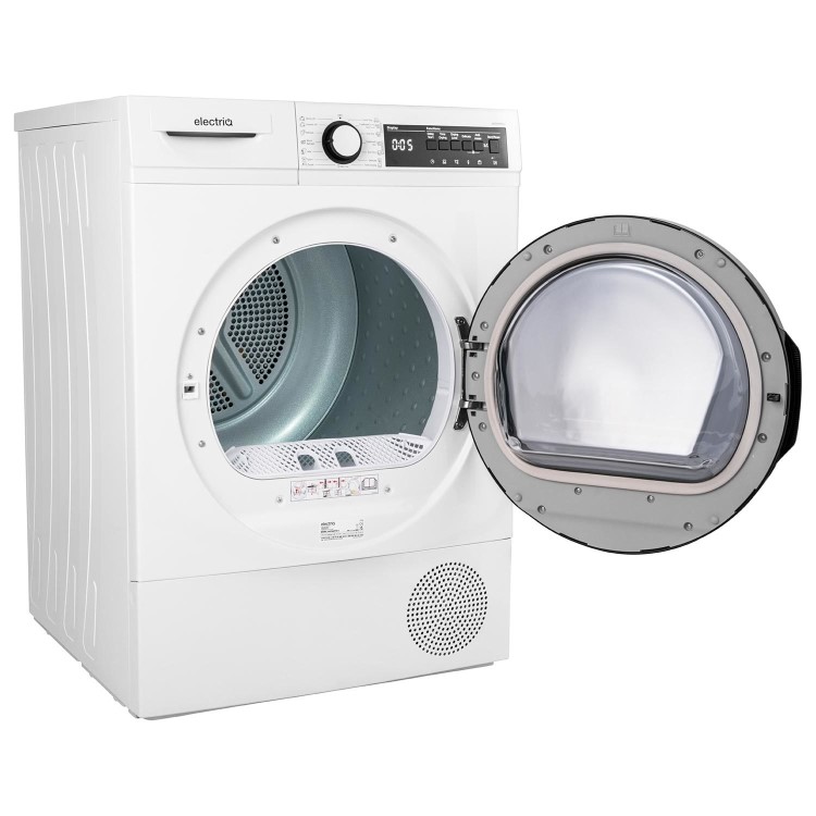 electriQ 12kg Heat Pump Tumble Dryer - White