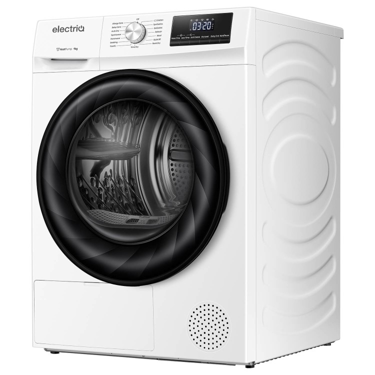 electriQ 9kg Heat Pump Tumble Dryer - White