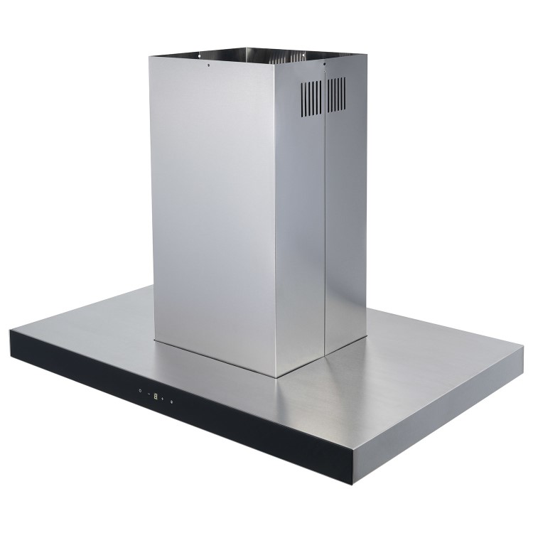 Refurbished electriQ eiQTMISLANDSLIM 90cm Slimline Box Touch Control Island Hood Stainless Steel