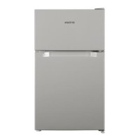 electriQ Under Counter Freestanding Fridge Freezer - Silver