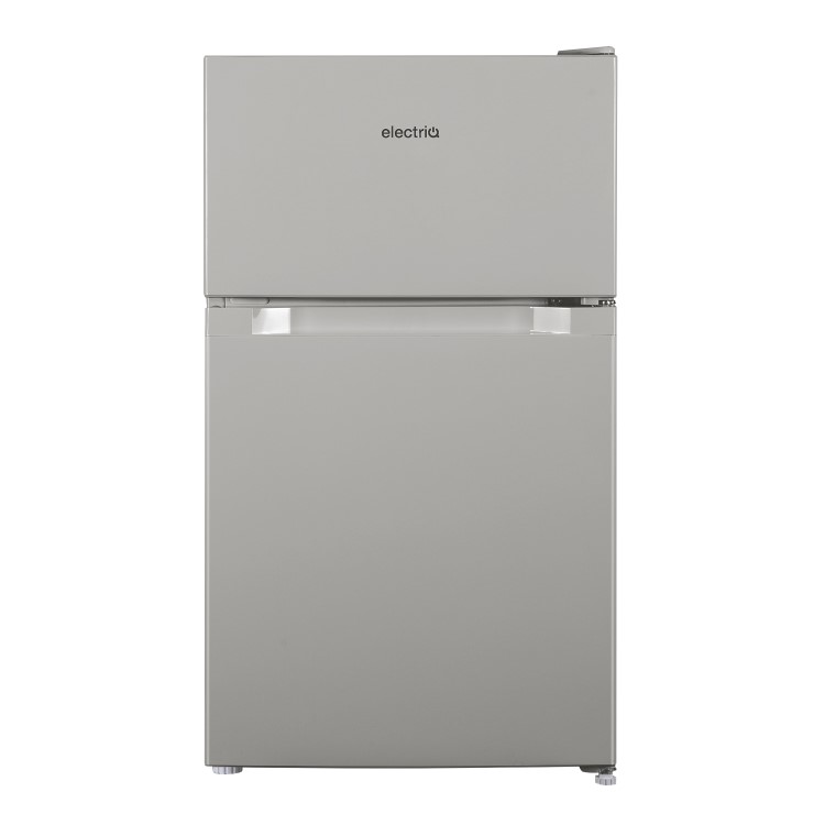 electriQ Under Counter Freestanding Fridge Freezer - Silver