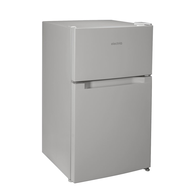 electriQ Under Counter Freestanding Fridge Freezer - Silver