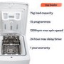 electriQ 7kg 1200rpm Top Loading Washing Machine - White