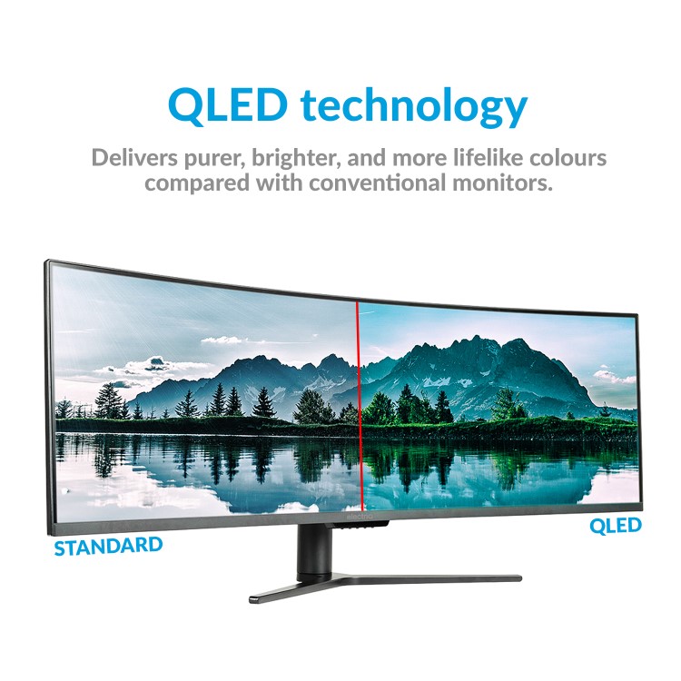 electriQ 49SUWD144FSHQ-V3 49" QLED Full HD 144Hz Super UltraWide Curved Monitor