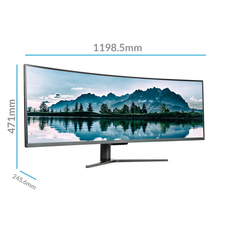 electriQ 49SUWD144FSHQ-V3 49" QLED Full HD 144Hz Super UltraWide Curved Monitor