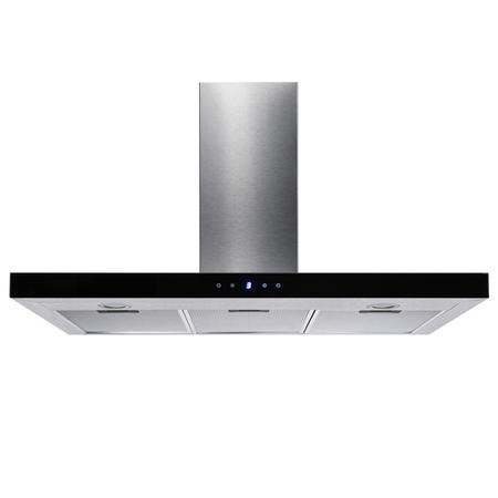 electriq slimline stainless steel 90cm cooker hood with touch controls