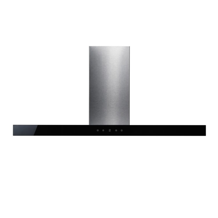 electriQ Slimline Stainless Steel 90cm Cooker Hood with Touch Controls