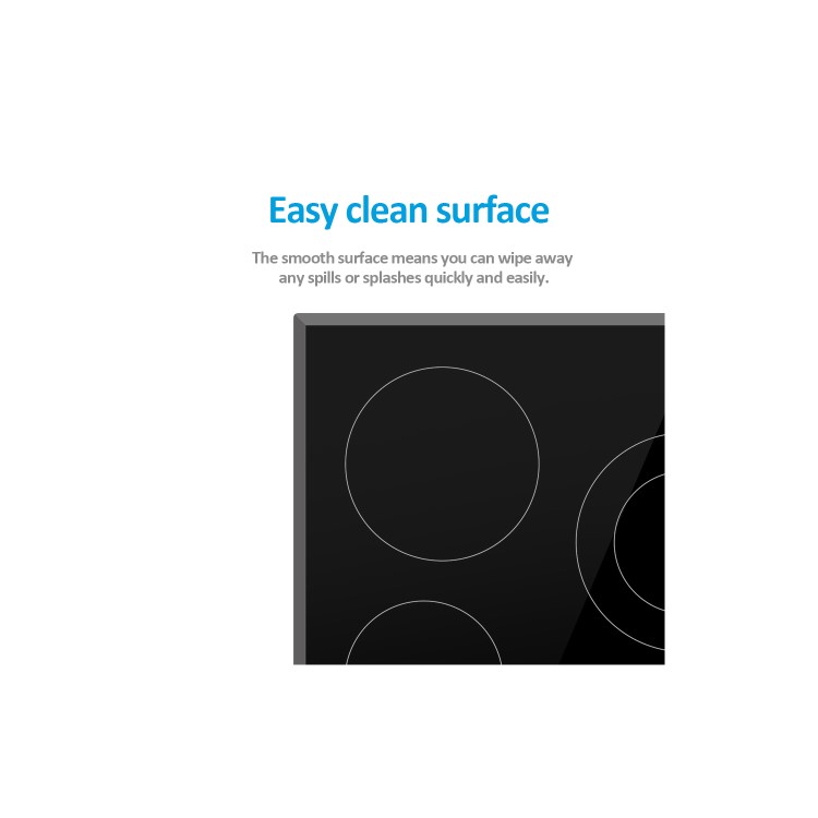 Refurbished electriQ eiqc77v3 77cm 5 Zone Touch Control Ceramic Hob