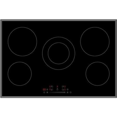 Refurbished electriQ eiqc77v3 77cm 5 Zone Touch Control Ceramic Hob