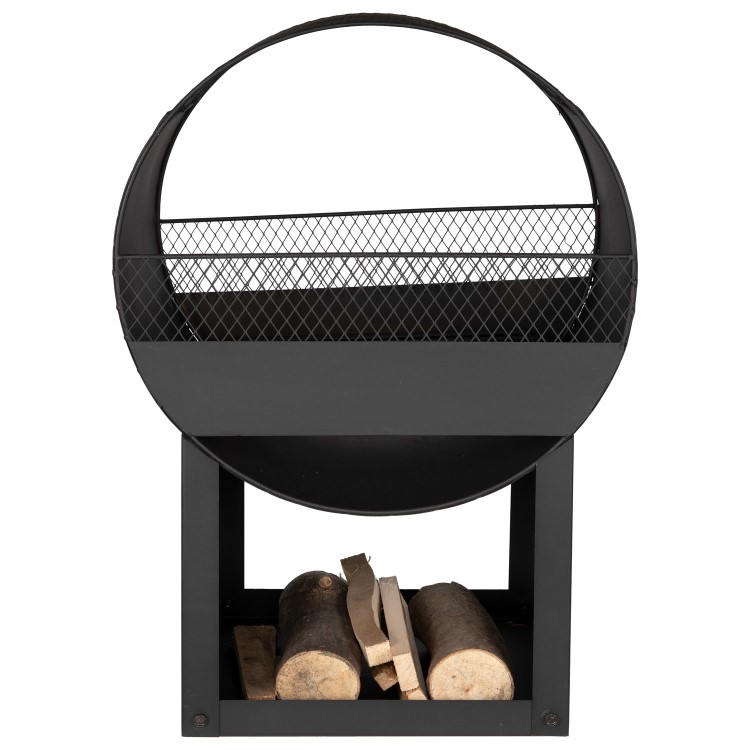 electriQ Fireplace Style Wood Burning Outdoor Garden Fire Pit