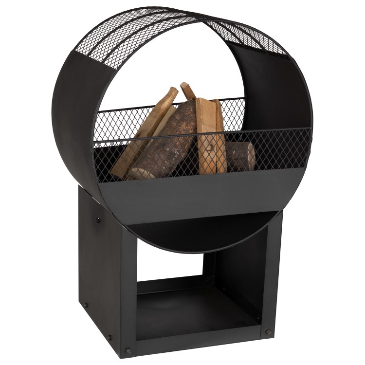 electriQ Fireplace Style Wood Burning Outdoor Garden Fire Pit