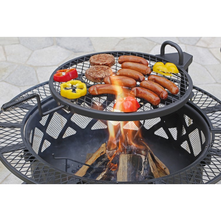 electriQ Fire pit with grill function