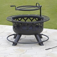 electriQ Fire pit with grill function