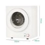 electriQ 2.5kg Mini Compact Vented Tumble Dryer - White