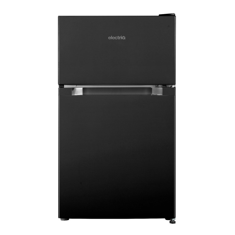 electriQ Under Counter Freestanding Fridge Freezer - Black