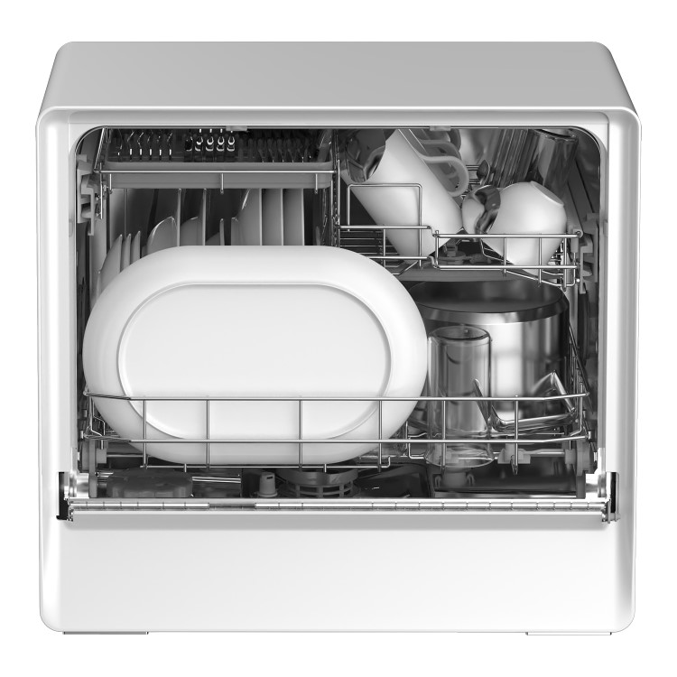 Refurbished electriQ eqdwttp 5 Place Table Top Dishwasher White