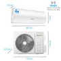 Refurbished electriQ 12000 BTU WIFI Smart A+++ easy-fit DC Inverter Wall Split Air Conditioner with Heat Pump & 5m Pipe Kit