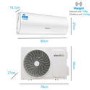 IQool Plus 9000 BTU Smart A+++ Wall Split Air Conditioner with Heat Pump - 5-Metre Pipe Kit Included