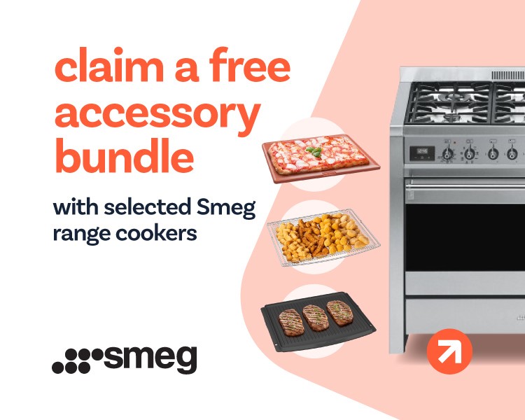 Claim a free accessory bundle when you purchase a selected Smeg Range Cookers .